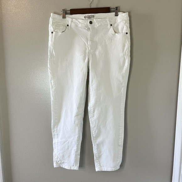 Woman Within Jeans Woman Within Straight Leg White Denim Jeans